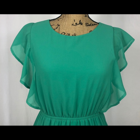 Ya Los Angeles Small Dress Lace Butterfly Sleeves - Picture 2 of 8